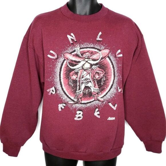 UNLV Rebels Sweatshirt Vintage 90s University Of Nevada Made In USA Mens Size M - Picture 1 of 5